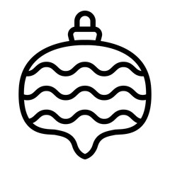 Christmas Light Line Icon