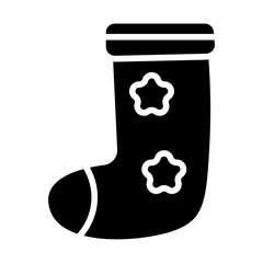 Christmas Socks Solid Icon