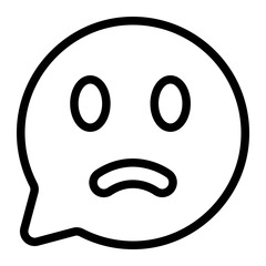 Expression Burnout Line Icon