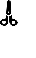 scissors solid icon, cloth, sharp, cut off' sewing, cutting, black