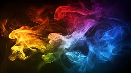 Obraz premium Abstract Colorful Smoke Swirls Design Background