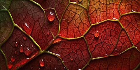 Obraz premium Crisp water droplets Eucalyptus leaf A detailed macro