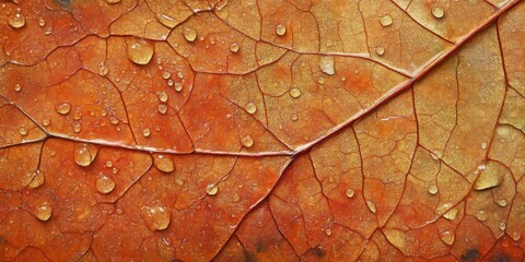 Dewy leaf surface Alpine leaf A detailed macro shot o