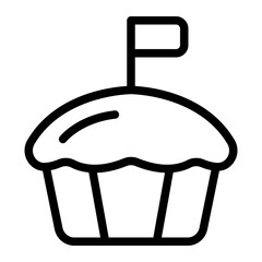 Party Cake Line Icon