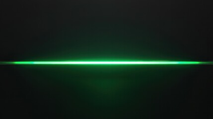 Subtle horizontal green beam glowing on black background, minimalist modern design with an elegant vibe