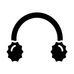 Winter Headset Solid Icon