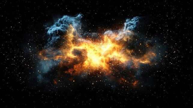 Cosmic cataclysm fiery explosion in the depths of space celestial event outer cosmos spectacular perspective for astronomy enthusiasts