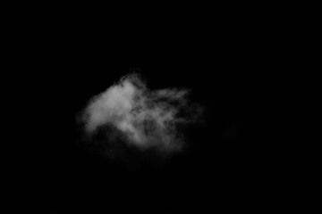 Isolated Cloud on Black Background