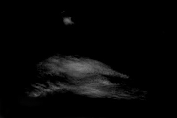 Isolated Cloud on Black Background