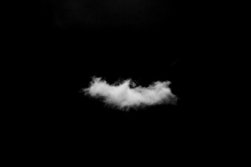 Isolated Cloud on Black Background