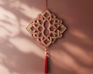 Elegant decorative ornament with intricate design.