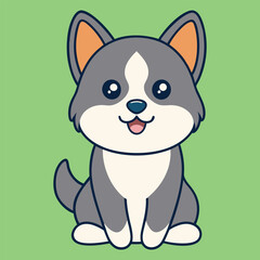 Endearing Japanese Terrier Puppy in Vector Illustration