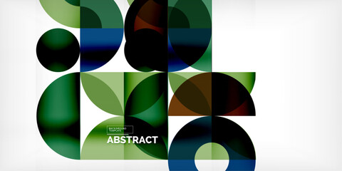 Obraz premium Colorful circle abstract background. Template for wallpaper, banner, presentation, background