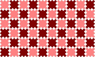 red block, square plus block, Seamless Background texture checkerboard, chess style, two tone red block square repeat pattern, replete image, design for fabric printing, star grid cross
