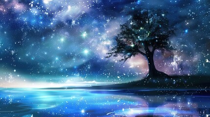 The starry sky of the Milky Way the starry