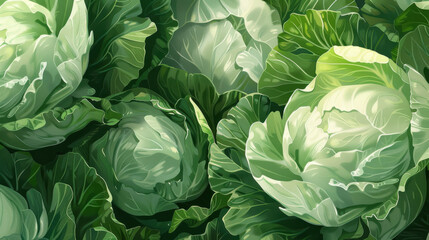 Fototapeta premium fresh cabbage isolated on white background