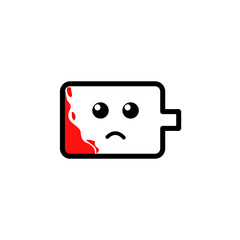 low battery power icon design