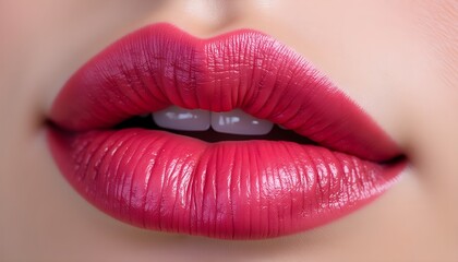 Bold Red Lipstick in a Glamorous Makeup Setting