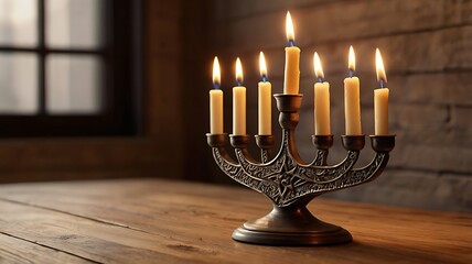 Warm Hanukkah Candles