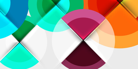 Obraz premium Techno circles and semi circles. Vector Illustration For Wallpaper, Banner, Background, Card, Book Illustration, landing page