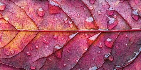 Fototapeta premium leaf surface Tear-shaped leaf A detailed macro s