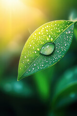 Fototapeta premium Soft focus of close up of morning dew freshness