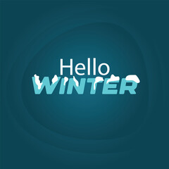 Modern winter vector design illustration