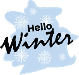 Modern winter vector design illustration