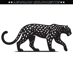 Leopard silhouette isolated on white. vector eps 10