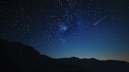 Naklejka premium night sky blue space background