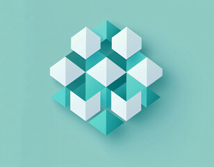 Abstract Teal Geometry