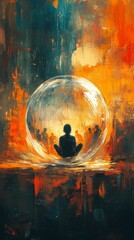 Obraz premium The Glass Bubble, Avoidant Personality Disorder