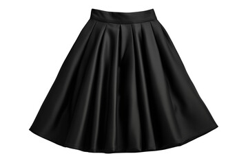 Black skirt isolated on transparent background. Generative ai