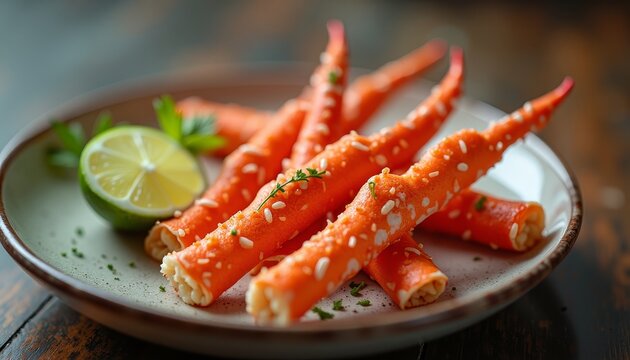 Pile of baby carrots with seeds on a plate