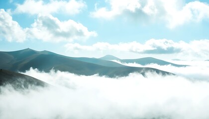 Obraz premium Stunning mountains wrapped in clouds, natural beauty captures all