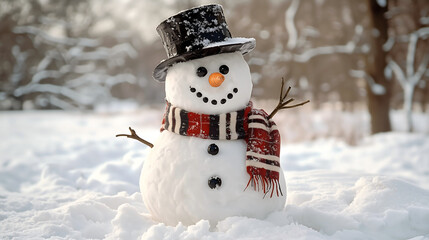 Obraz premium snowman on the snow