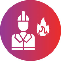 Obraz premium Firefighter icon style