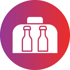 Bottle Bag icon style