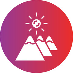 Mountains icon style