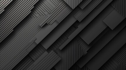 Obraz premium Abstract dark gray geometric shapes background.