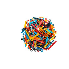 Colorful Plastic Construction Blocks for Creative Play