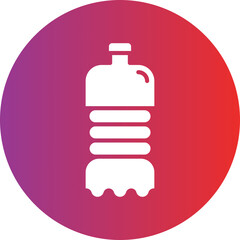 Fototapeta premium Water Bottle icon style