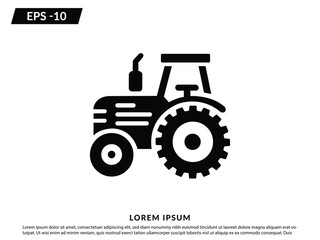 Tractor icon vector.
