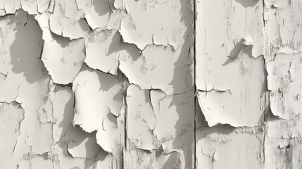 Cracked and Peeling Paint on Rustic Wooden Surface