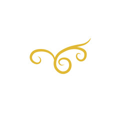 gold swirl decoration element