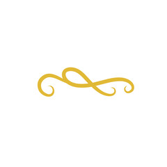 Obraz premium gold swirl decoration element