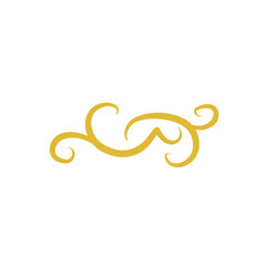 gold swirl decoration element