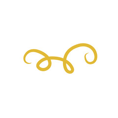 gold swirl decoration element