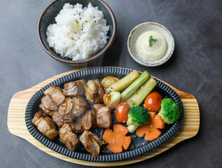 Japanese style pork steak