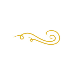 gold swirl decoration element